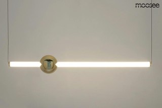 Lampa wisząca LIBRA 90 IN biała / złota ledowa listwa - Moosee