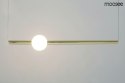 Lampa wisząca LIBRA 90 ON złota / biała ledowa listwa - Moosee