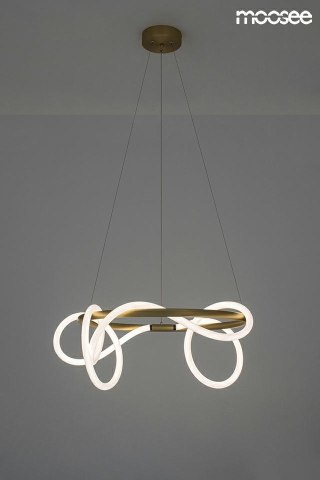 Lampa wisząca SERPIENTE 60 złota / ledowe rurki nowoczesny żyrandol - Moosee