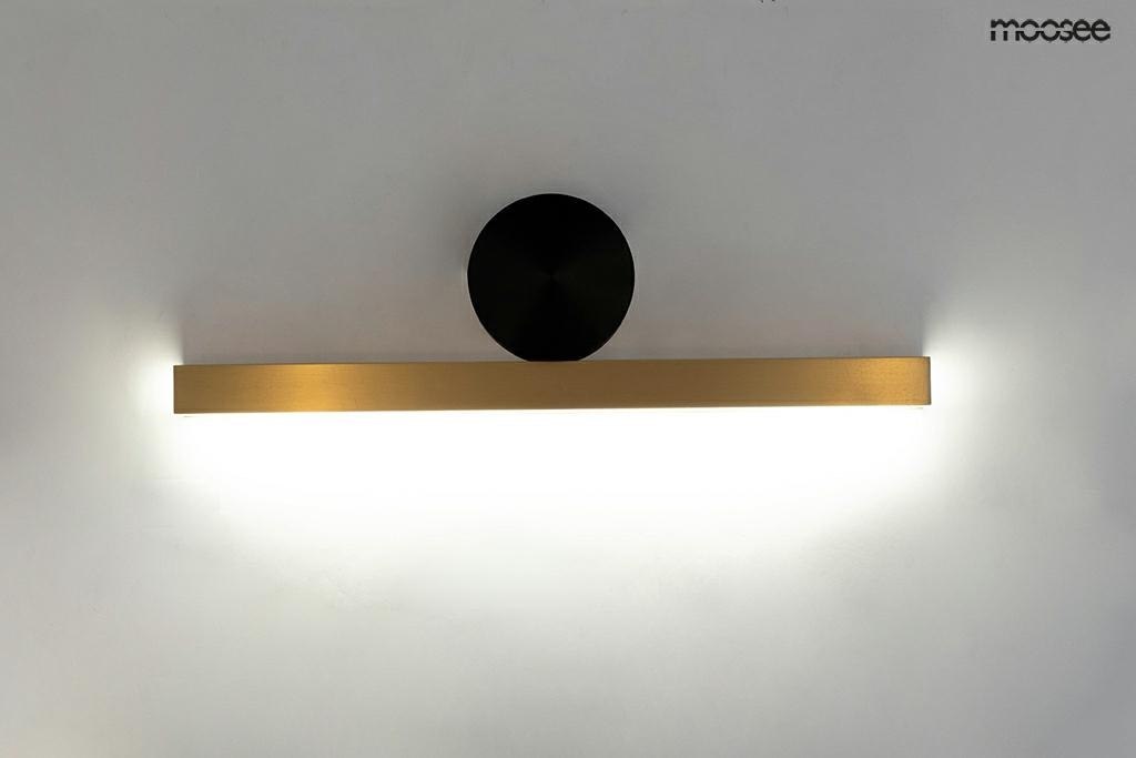 Kinkiet WAND 45 czarno-złoty nowoczesny LED 3000K - Moosee Kinkiet WAND 45 czarno-złoty nowoczesny LED 3000K - Moosee