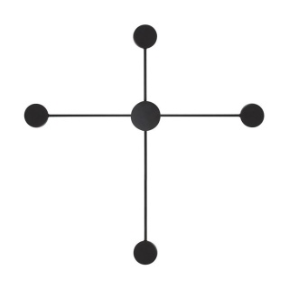 Kinkiet SHADOW 4 CLOSE czarny kropki koła - Moosee