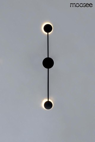 Kinkiet SHADOW 2 CLOSE czarny podwójny kropki koła - Moosee