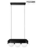 Lampa wisząca DROPS 3 czarno-biała potrójna nowoczesna - Moosee