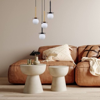 Lampa wisząca ROMA 1 złota z kulistym kloszem - Light Prestige