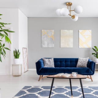 Lampa wisząca ROMA 4 złota z kulistymi szklanymi kloszami - Light Prestige