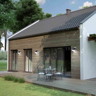 Kinkiet solarny elewacyjny BUTTERFLY biały 3,2W z czujnikiem ruchu - E-Light