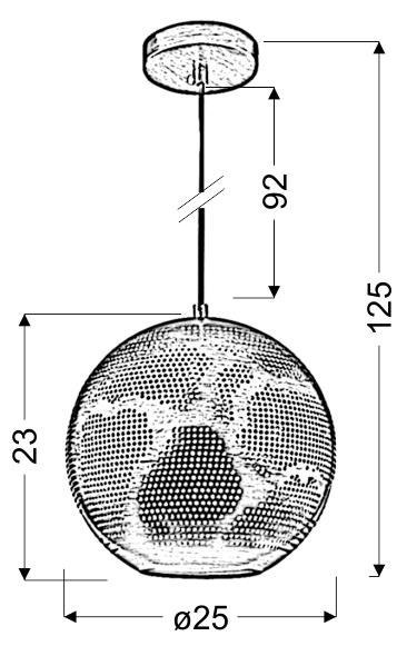 Lampa wisząca BENE kula 2 biala ażurowa - Candellux Lighting Lampa wisząca BENE kula 2 biala ażurowa - Candellux Lighting