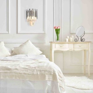 Kinkiet kryształowy / chrom ASPEN CHROME 2xE14 w stylu glamour - Milagro