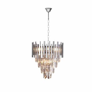 Żyrandol kryształowy / chrom ASPEN II CHROME 9xE14 w stylu glamour - Milagro