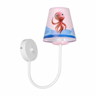 Kinkiet OŚMIORNICA LOLA MiniMini 1xE14 różowy do pokoju dziecka - Milagro