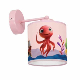 Kinkiet OŚMIORNICA LOLA MiniMini 1xE27 różowy do pokoju dziecka - Milagro