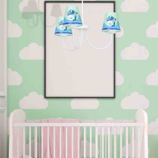 Żyrandol DELFINKA FINKA MiniMini 3xE14 lampa wisząca potrójna miętowa do pokoju dziecka - Milagro