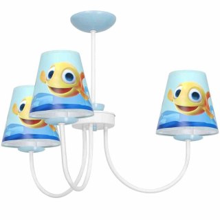 Żyrandol RYBKA MiniMini 3xE14 lampa wisząca potrójna niebieska do pokoju dziecka - Milagro
