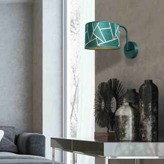 Kinkiet z abażurem ZIGGY GREEN butelkowa zieleń / złoty - Milagro