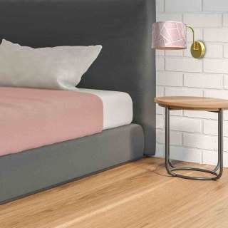 Kinkiet z abażurem ZIGGY PINK pudrowy róż / złoty - Milagro