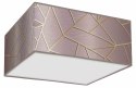Plafon kwadratowy ZIGGY PINK pudrowy róż / złoty 40cm 2xE27 - Milagro