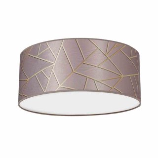 Plafon okrągły ZIGGY PINK pudrowy róż / złoty 40cm 2xE27 - Milagro