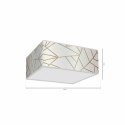 Plafon kwadratowy ZIGGY WHITE biały / złoty 50cm 3xE27 - Milagro