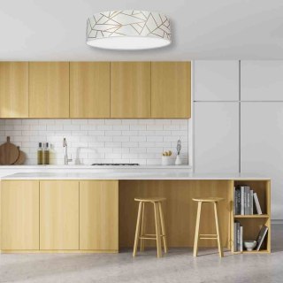 Plafon okrągły ZIGGY WHITE biały / złoty 50cm 3xE27 - Milagro