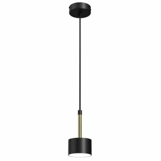 Lampa wisząca ARENA BLACK/GOLD pojedyncza drobna delikatna czarno-złota zwis GX53 - Milagro