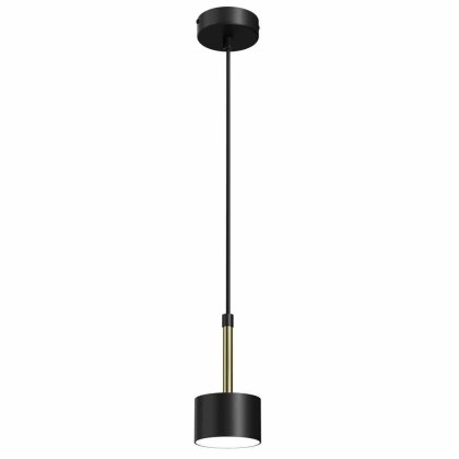 Lampa wisząca ARENA BLACK/GOLD pojedyncza drobna delikatna czarno-złota zwis GX53 - Milagro