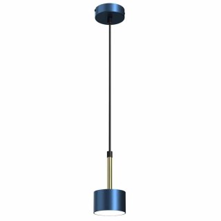 Lampa wisząca ARENA BLUE/GOLD pojedyncza drobna delikatna niebiesko-złota zwis GX53 - Milagro