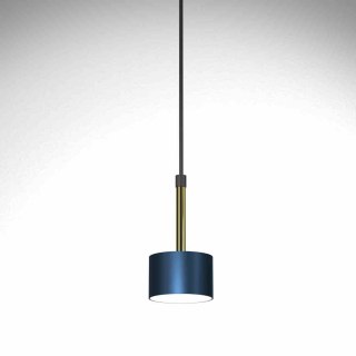 Lampa wisząca ARENA BLUE/GOLD pojedyncza drobna delikatna niebiesko-złota zwis GX53 - Milagro