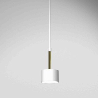 Lampa wisząca ARENA WHITE/GOLD pojedyncza drobna delikatna biało-złota zwis GX53 - Milagro