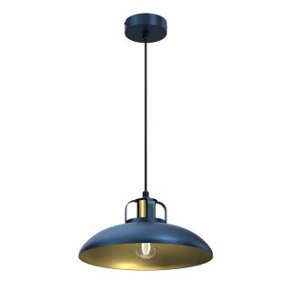 Lampa wisząca FELIX NAVY BLUE/GOLD granatowo-złota w stylu loft - Milagro