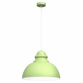 Lampa wisząca CORIN GREEN jasnozielona skandynawska 1xE27 - Milagro