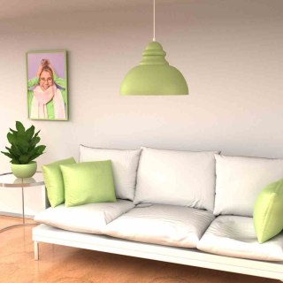 Lampa wisząca CORIN GREEN jasnozielona skandynawska 1xE27 - Milagro