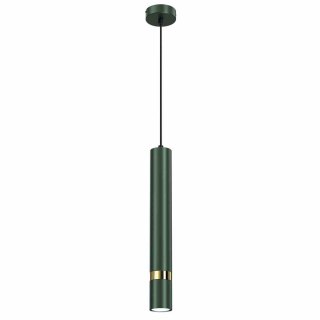 Lampa wisząca JOKER GREEN/GOLD zielono-złota pojedyncza tuba butelkowa zieleń - Milagro