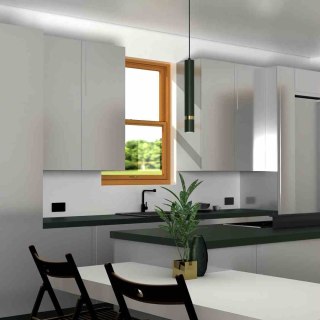 Lampa wisząca JOKER GREEN/GOLD zielono-złota pojedyncza tuba butelkowa zieleń - Milagro