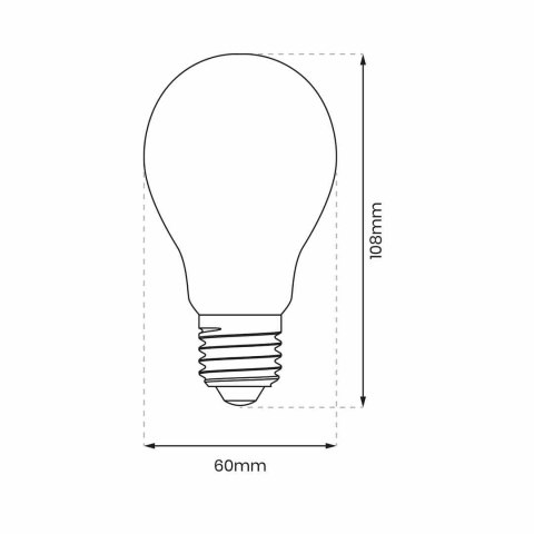 Żarówka Filamentowa LED 9W A60 E27 4000K - E-Light