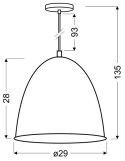 Lampa wisząca PATCH czarny / chrom metalowy klosz - Candellux Lighting