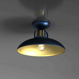 Lampa sufitowa FELIX NAVY BLUE/GOLD granatowo-złota w stylu loft - Milagro