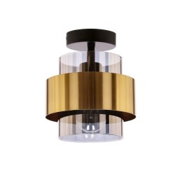 Lampa sufitowa SPIEGA czarna / mosiądz nowoczesna szklany klosz loft - Candellux Lighting