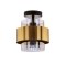 Lampa sufitowa SPIEGA czarna / mosiądz nowoczesna szklany klosz loft - Candellux Lighting