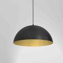 Lampa wisząca BETA BLACK/GOLD metalowa czarna / złota 35 cm E27 - Milagro