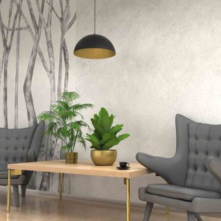 Lampa wisząca BETA BLACK/GOLD metalowa czarna / złota 35 cm E27 - Milagro