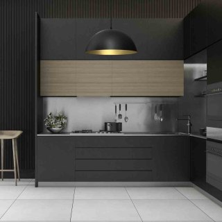 Lampa wisząca BETA BLACK/GOLD metalowa czarna / złota 45 cm E27 - Milagro