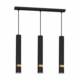 Lampa wisząca JOKER BLACK/GOLD czarno-złota elegancka potrójny zwis - Milagro