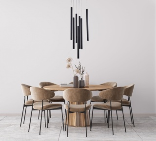 Lampa wisząca LUNGO 7 czarna do salonu wąskie tuby kaskada – Light Prestige