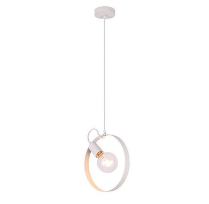 Lampa wisząca NEXO biała z widoczną żarówką w stylu skandynawskim - Ledea