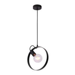 Lampa wisząca NEXO czarna z widoczną żarówką w stylu skandynawskim - Ledea