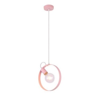 Lampa wisząca NEXO różowa do pokoju dziewczynki w stylu loft - Ledea