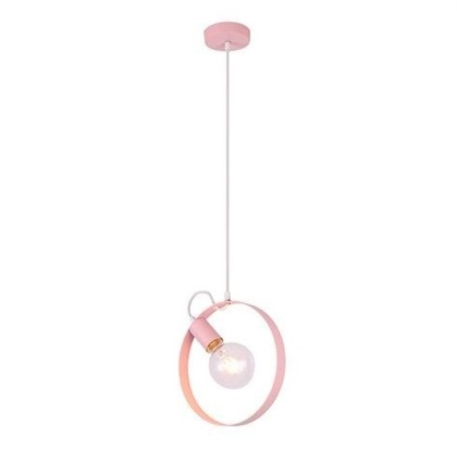 Lampa wisząca NEXO różowa do pokoju dziewczynki w stylu loft - Ledea