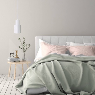 Lampa wisząca TOKIO 1 biała tuba duża ryflowana nad stół - Light Prestige