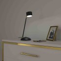Lampka biurkowa ARENA BLACK/GOLD czarno-złota na biurko stolik nocny - Milagro - na komodzie