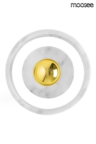 Kinkiet ARCO marmurowy złoty okrągły elegancki - Moosee